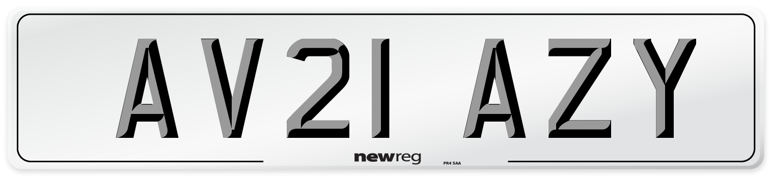 AV21 AZY Number Plate from New Reg